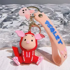 Disney❣️ディズニー ピグレット パーカーおすわりver キャラクターマスコット キーホルダー ストラップ