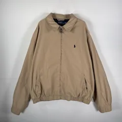 古着 90's/90年代 ポロバイラルフローレン Polo by Ralph Lauren スウィングトップジャケット 裏地チェック XXL  ベージュ メンズ