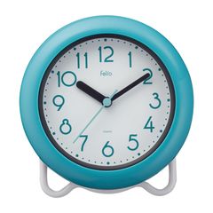 【在庫処分】水回り お風呂 アナログ ステップ秒針 IP52 置き掛け兼用 防塵 バブルコート バスクロック生活防水 ブルー FEW130 Felio(フェリオ) BU MAG(マグ) ノア精密