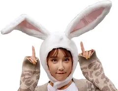Electric Circus エレクトリックサーカス ウサギ かぶりもの コスプレ うさぎ帽子 うさ耳( ホワイト)