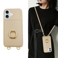 【在庫セール】いphone16 ケース ショルダー 可愛い iphone16 ケース ショルダー 薄型 かわいい アイフォン16 ケース ショルダー ストラップ スマホケース 携帯ケース 背面カード収納 斜めかけ 肩掛け 首掛け 紐付き 韓国 軽量 ショルダー