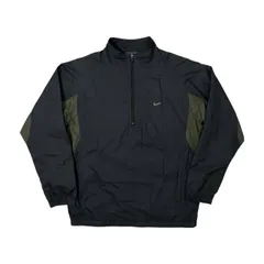 NIKE GOLF ナイキ ゴルフ ツートン プルオーバー ウインドブレーカー ジャケット 170/88A /ブラック×グリーン/スポーツ/裏メッシュ