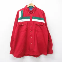 XL/古着 ラングラー 長袖 ウエスタン シャツ メンズ 大きいサイズ コットン 赤他 レッド 25jun11 中古 トップス