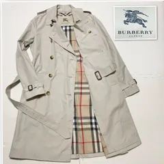 ■極上美品■本国タグ■稀少裏地メガチェック■BURBERRY LONDON バーバリーロンドン　ダブルトレンチコート　中綿キルティングライナー付き　ライトベージュ×裏地メガチェック　ノバチェック　ベルト　ベルテッド　サイズ:UK14R 英国製