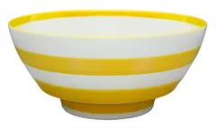 新品 イエローストライプ 」 直径約18×高さ8cm ラーメン鉢 ラーメン丼 どんぶり 究極の 器 陶器 「 電子レンジ 錦右ェ門陶苑 食洗機対応 日本製 有田焼 R0291のサムネイル