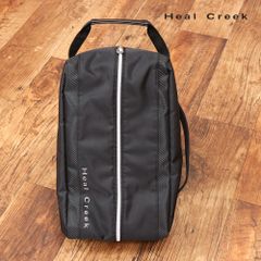 Heal Creek/シューズケース 003-89802  シューズバッグ ナイロンオックス ゴルフ ヒールクリーク 新品/黒/ブラック/ki247/