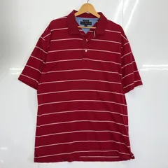 90's TOMMY HILFIGER 90年代 トミー ヒルフィガー vintage ヴィンテージ エンブレム刺繍 半袖 ポロシャツ ワンポイントロゴ刺繍 オーバーサイズ PERU製 L/Gサイズ レッド ホワイト