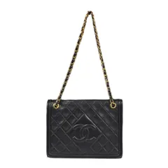 シャネル マトラッセ ショルダーバッグ ラムスキン ブラック レディース  CHANEL  中古 シャネル