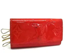 LOUIS VUITTON ルイヴィトン M91211 モノグラムヴェルニ ミュルティクレ4 4連 キーケース 鍵入れ ルージュ レッド系 DI8074