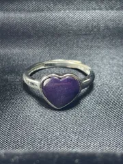 スギライトシリカ　穴開き　ハート　チャーム　送料無料 スギライトシリカ 穴開き ハート チャーム 送料無料 スギライト