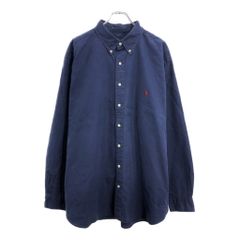 90's Ralph Lauren シルクリネン 長袖BDシャツ ネイビー - メルカリ