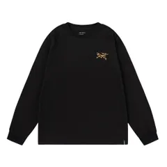 【本日限定特価】Arc'teryx メンズ＆レディース ロングスリーブ Tシャツ ロゴプリント ブラック/ホワイト XS-L [本日特価|新品未使用品]