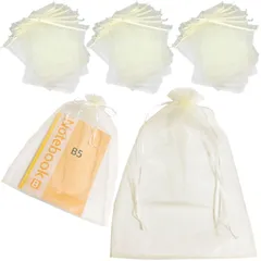 オーガンジー 巾着袋 特大サイズ ラッピング ギフト 包装 50枚 30*40cm アイボリー