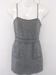 ◇ one after another NICE CLAUP 水玉 ドット キャミソール 膝丈 ワンピース サイズF グレー系 レディース  【中古】 【1206030011149】