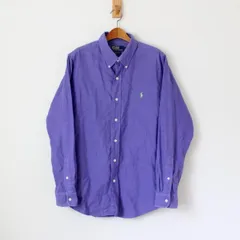 ポロ ラルフローレン BDシャツ パープル リサイズ品 （w-0997）