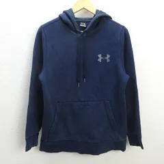 R■アンダーアーマー/UNDER ARMOUR スウェットパーカー フーディー ロゴ パーカー 【SM】■灰 MENS/5【中古】