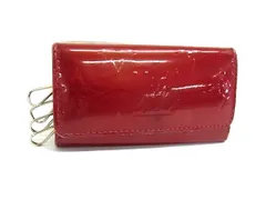 LOUIS VUITTON ルイヴィトン M91976 モノグラムヴェルニ ミュルティクレ4 4連 キーケース 鍵入れ ポムダムール レッド系 DJ3465