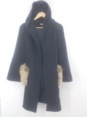 ◇ ◎ WILLSELECTION カジュアル 2WAY フード 長袖 ラップ コート サイズXS ネイビー ベージュ系 レディース P  【1307080001262】