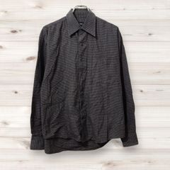 D0306 ユーロシック EURO CHIC 長袖シャツ (M) 黒 レギュラーカラー 綿/コットン