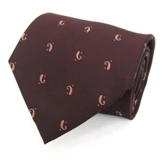 コムサデモードメン ブランド ネクタイ ペイズリー ドット 小紋柄 シルク 日本製 PO メンズ ワインレッド COMME CA DU MODE 【中古】