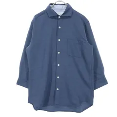 美品 a day in the life アデイインザライフ 長袖 シャツ L ネイビー系 ユナイテッドアローズ メンズ 古着