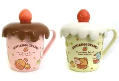 【中古】マグカップ･湯のみ 全2種セット いちごフェア ケーキ型ふた付きマグカップ 「すみっコぐらし」