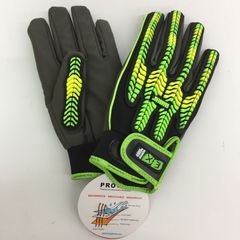未使用品 GranberG 耐切創繊維耐衝撃手袋 防寒・防水タイプ グリーン×グレー