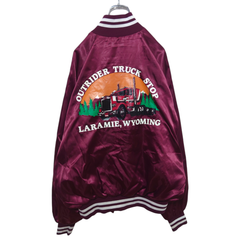 【West Ark】90's USA製 企業ロゴ バッグロゴ ナイロンスタジャン トラック S-834