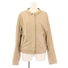 ジルサンダー JIL SANDER レザージャケット 革ジャン ブルゾン アウター ストレッチ 38 ベージュ /BBのサムネイル