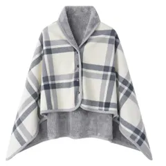 新着商品 Lilyan ひざ掛け 膝掛け ひざかけ ブランケット 着る毛布 4way大判 厚手 暖かい 軽量 おしゃれ ハーフケット フランネル 冬 防寒対策 静電気防止 吸湿発熱 チェック柄 部屋 オフイス 車内 出張 アウトドア ボタン付き 通年使用