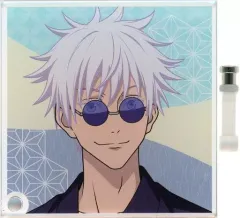 【中古】アクリルスタンド・アクリルパネル 五条悟(アップ) 「呪術廻戦×浅草花やしき 描き下ろしイラスト 懐玉・玉折 浴衣ver. トレーディングアクリルスタンドパネル」