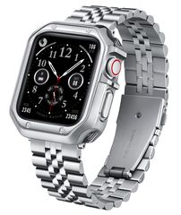 【迅速発送】コンパチブルApple Watch バンド 49mm 46mm 45mm 44mm 42mm 41mm 40mm 38mm ステンレス鋼交換ベルトコンパチブル アップルウォッチバンド TPUウォッチケース 付き 長さ調節 メタル金属ベルト対応 iW