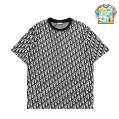 【今日WTO】Dior Flocked Jacquard Logo カジュアル丸首半袖 T ディオール-QH79