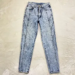 90's EDWIN・エドウィン  ケミカルウォッシュ  サイドステッチ  テーパード デニムパンツ