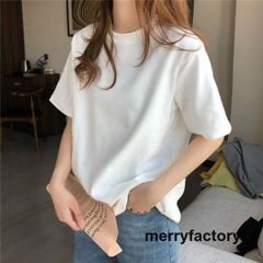 美品＊MACHATT モックネックオーバーTシャツ ホワイト 白 綿100