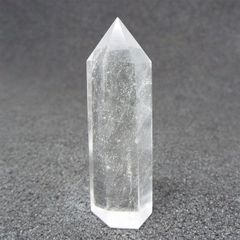 天然石 天然水晶 ポイント 六角柱 クォーツ 原石 置物 パワーストーン インテリア 置物 PO084