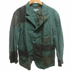 エンジニアードガーメンツ Engineered Garments テーラードジャケット ワークジャケット パッチワーク リップストップ カーキ Sサイズのサムネイル