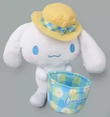 【中古】ぬいぐるみ 3.シナモロール バスケット付きぬいぐるみ 「サンリオ当りくじ シナモロール当りくじ」