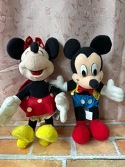 【在庫入れ替えセール￥4.600→￥3.000】レトロなUSミッキー＆東京ミニーペア！ーぬいぐるみセット