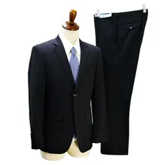 Mr.JUNKO 2つボタン シングルスーツ 袖口4つボタン A5 M ダークグレー 暗灰色 ノータック 春秋 合物 YMJK55100-91  5NC002 【送料無料】【中古】【メンズビジネス】202503