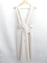 ◇ Θ any SiS エニィスィス ショルダー取り外し可能 ウエストベルト サロペット風 ロング ワンピース サイズ2 オフホワイト レディース E  【1503060021361】のサムネイル