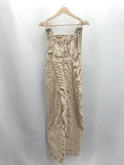 ◇ ⊇ Java ジャバ コットン100％ ノースリーブ オーバーオール サイズL ベージュ レディース E  【1503310003680】