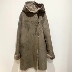 ROSSO ロッソ　アーバンリサーチ　レディース　アウター　フーデッドコート　ムートンコート風　ロングコート　フロントボタン　無地　内側ふわふわ　しなやか生地　ブラウン　シンプル　おしゃれ　SU762h1192