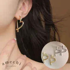 イヤリング 痛くない 揺れる 大ぶり 大きめ ハート ノンホールピアス ゴールド シルバー クリップ シリコンカバー レディース E25-003 E25-015