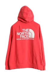 【お得なクーポン配布中!】 ノースフェイス 両面 プリント スウェット フード パーカー レディース L 古着 The North Face アウトドア トレーナー プルオーバー 裏起毛