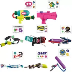 【中古】食玩 トレーディングフィギュア 全8種セット 「スプラトゥーン ブキコレクション イカす復刻版withステッカー」