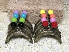 and.A がま口 口金 6.5ｃｍ ミニサイズ 8色セット あめ玉 丸型 縫付 ハンドメイド リメイク( アンティークゴールド)