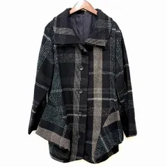 #wnc ジウセンソユニコ 慈雨 Sensounico コート 40 黒系 茶 緑 チェック レディース [920264]のサムネイル