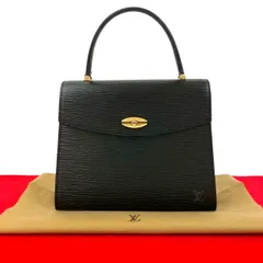 極 美品 袋付 LOUIS VUITTON ルイヴィトン ヴィンテージ マルゼルブ エピ レザー 本革 ハンドバッグ トートバッグ ノワール a18-3
