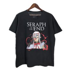 마지막 세라후 SERAPH OF THE END 반소매 T셔츠 애니메이션 블랙(맨즈 XL) 중고 헌 옷 T7383